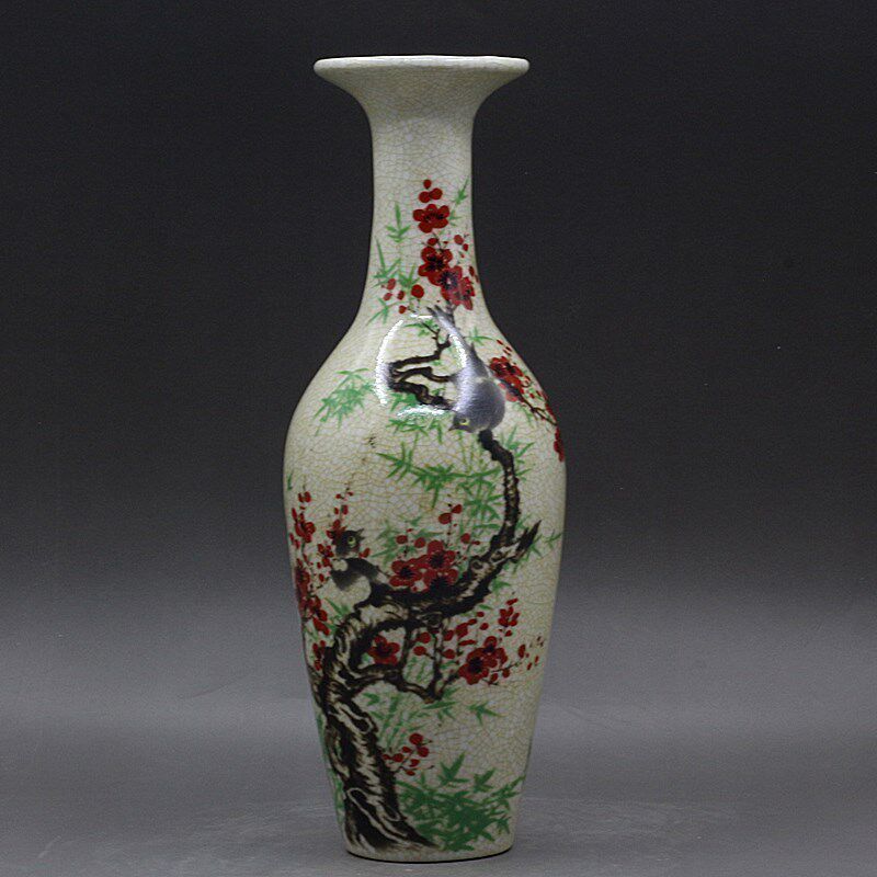 Vintage Collectible Bottles - Antyczny ceramiczny wazon z Jingdezhen, motyw