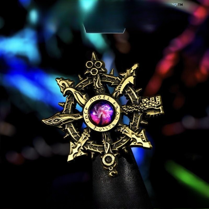 Collectible Vintage Brooches - Vintage Gotycka Broszka z Pentagramem, Inkrustowana