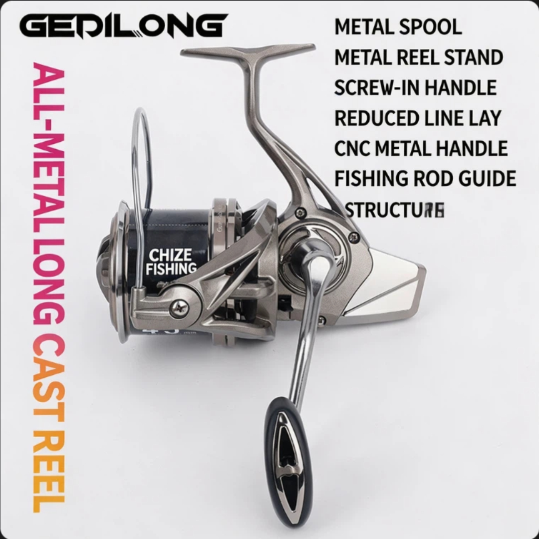 Developing Tank Reel - Kołowrotek spinningowy GEDILONG, w pełni metalowy,
