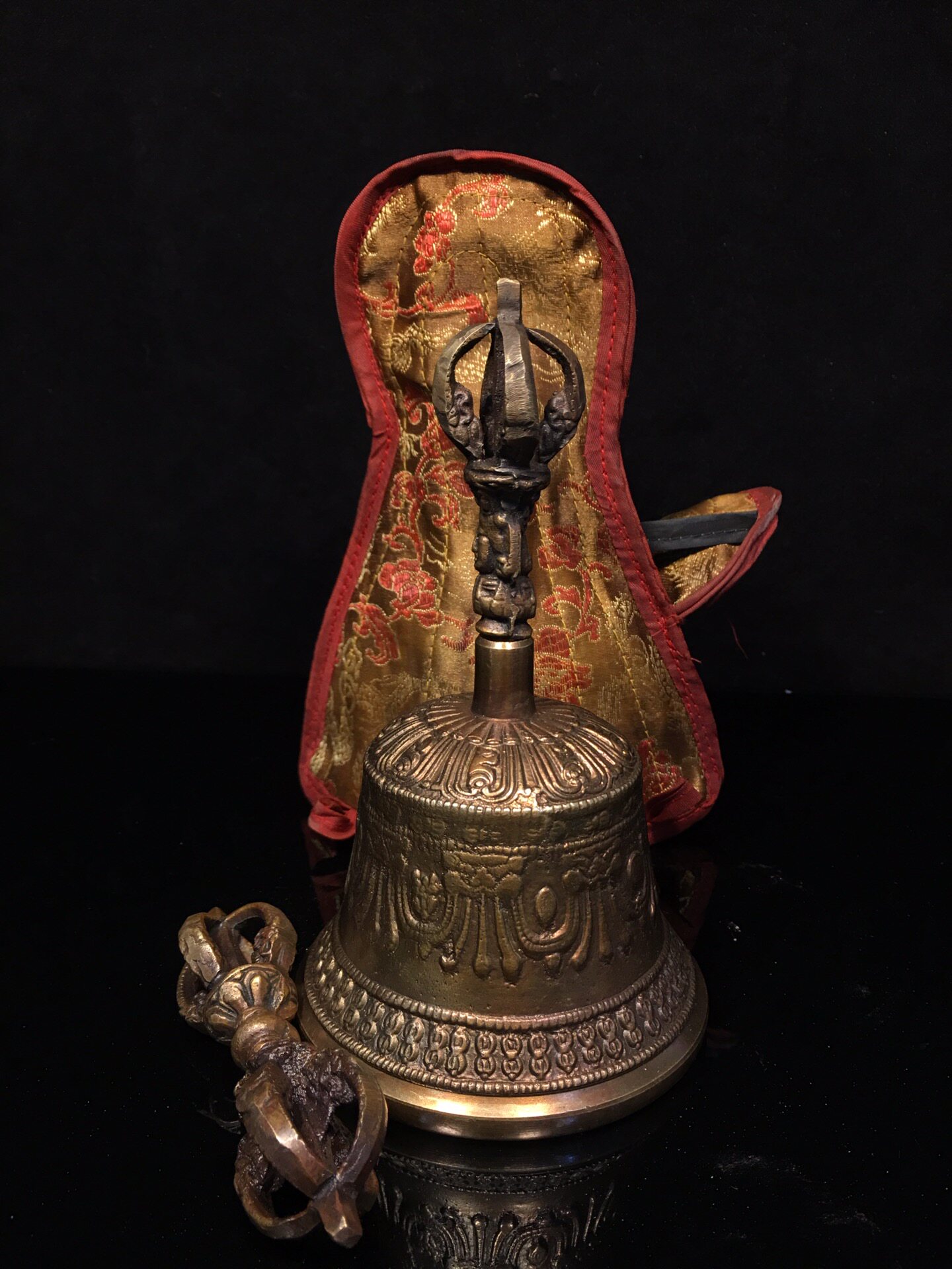 Vintage Collectible Bells - Zestaw dzwonków wadżra i dorje z