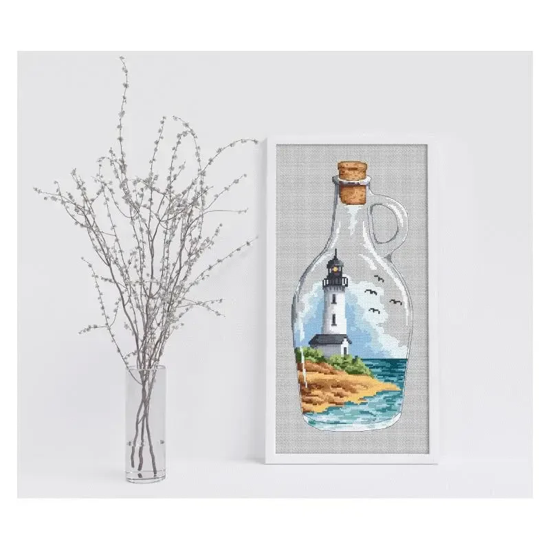 Vintage Collectible Bottles - Złota kolekcja Uroczy zestaw do haftu