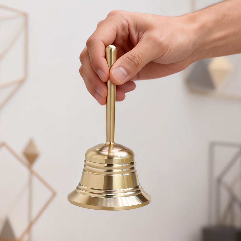 Vintage Collectible Bells - Mosiężny dzwonek z ręczną korbką, retro
